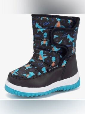 NEW! EQUICK Toddler Dinosaur Snow Boots with Fur Size 6 🦖